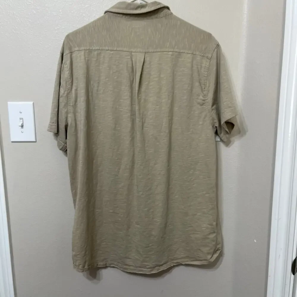 J.Crew Men’s Button Down Shirt Sz XL Tan Stretch‎ Soft
